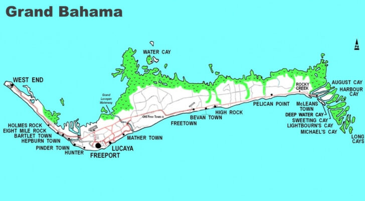 Map Of Florida And Freeport Bahamas