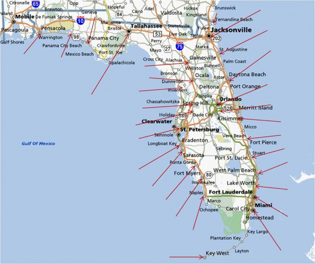 Map Of Florida Panhandle Gulf Coast Printable Maps 2 