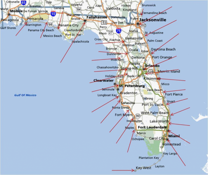 Map Of West Coast Florida Beaches