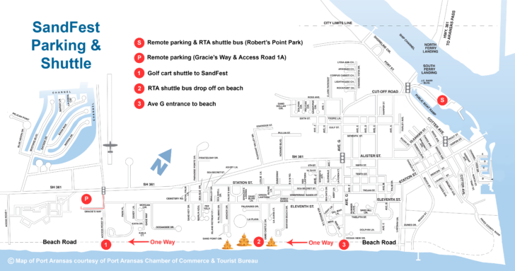 Printable Map Of Port Aransas