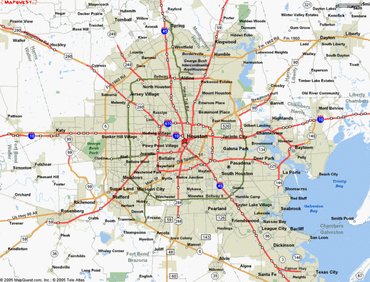 Map To Houston Texas