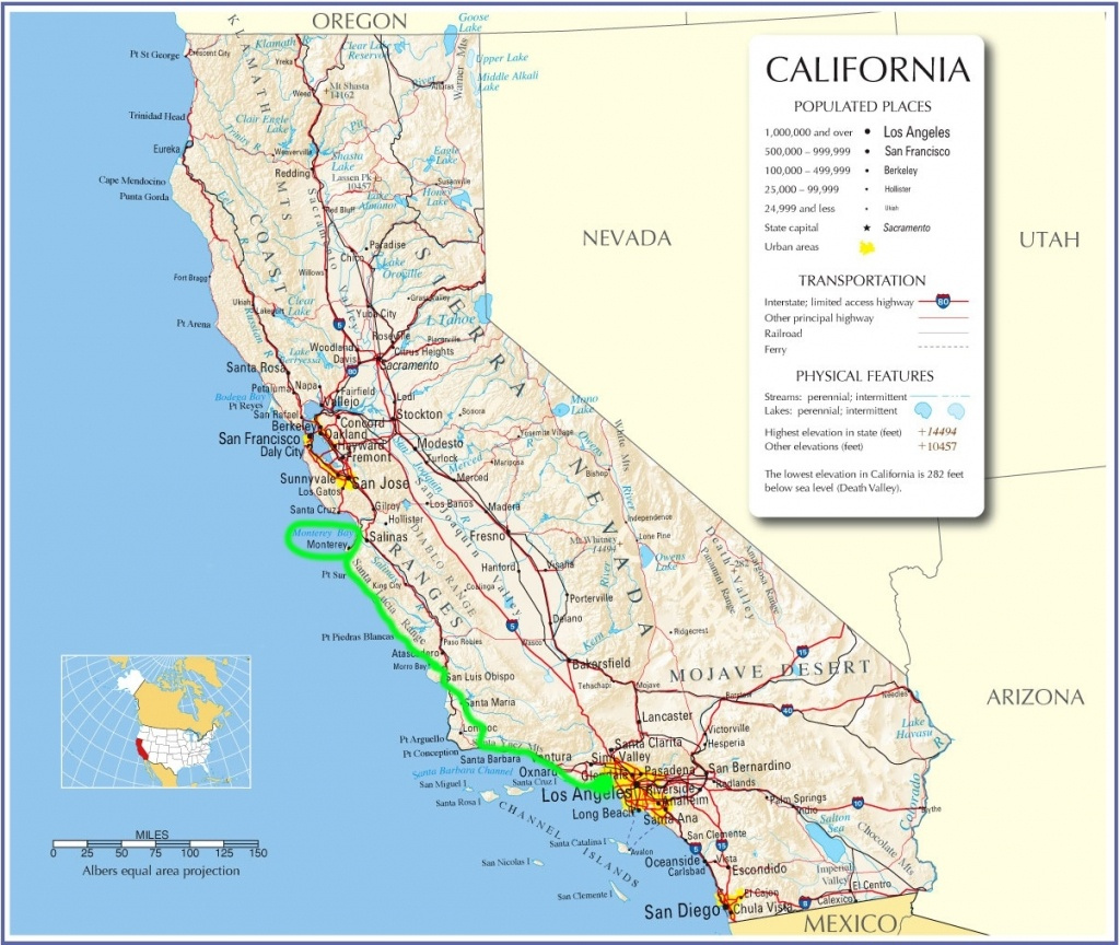 Map Of Hwy 1 California Coast Printable Maps