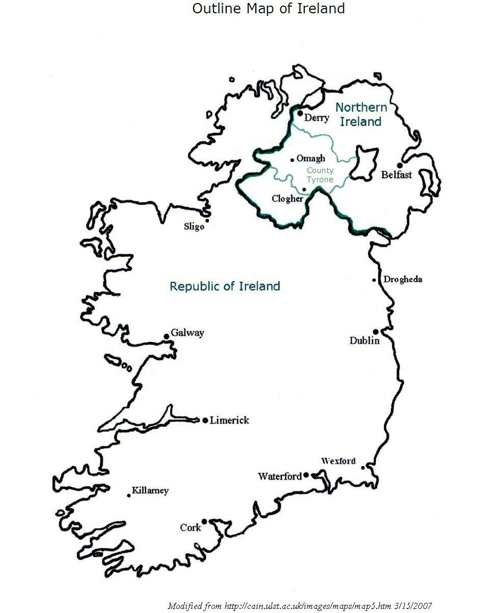 Map Of Ireland Coloring Page Coloring Home