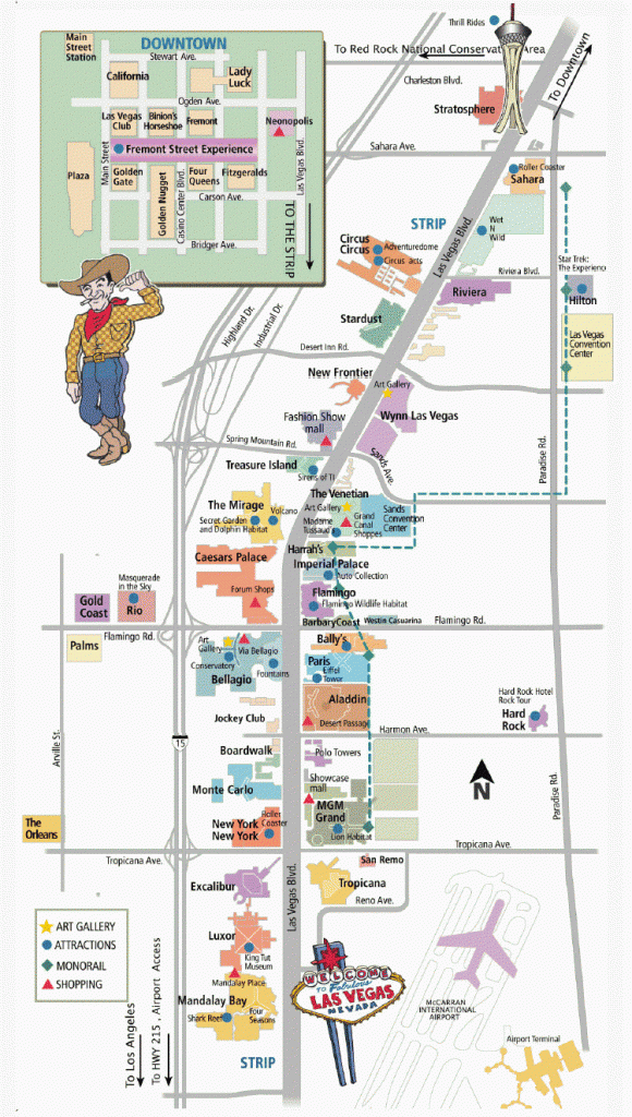 Las Vegas Blvd Printable Map