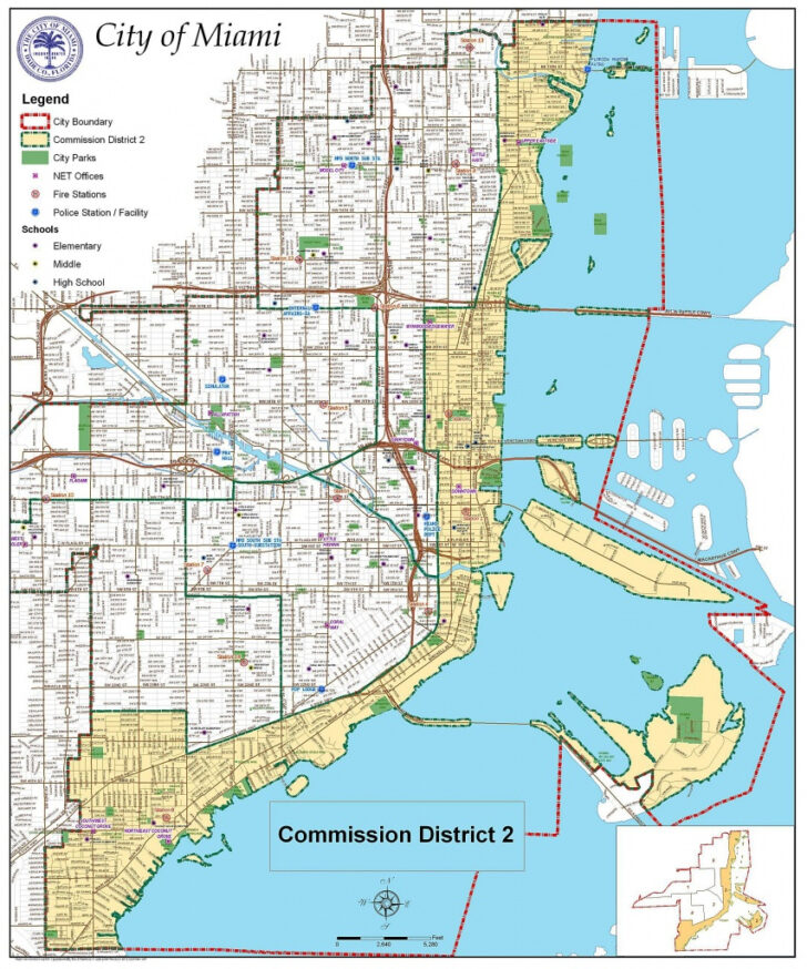Map Of Miami, Florida, And Surrounding Areas