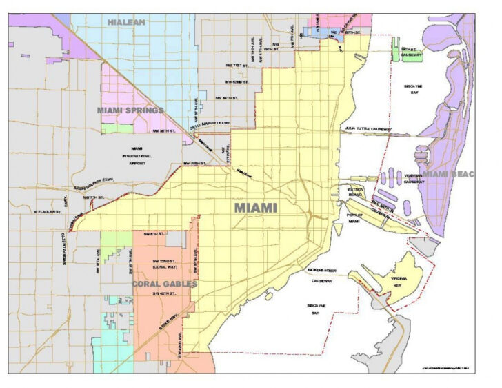 Miami And Surrounding Area Map
