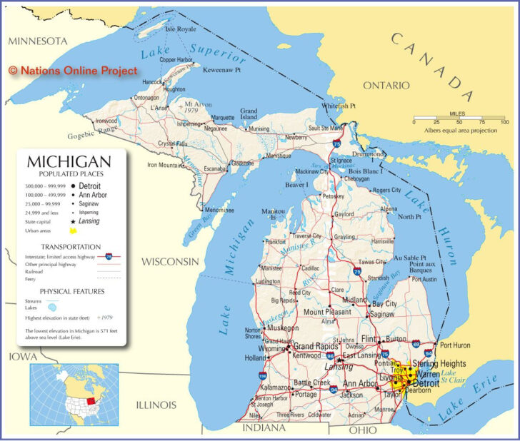 Printable Upper Peninsula Map