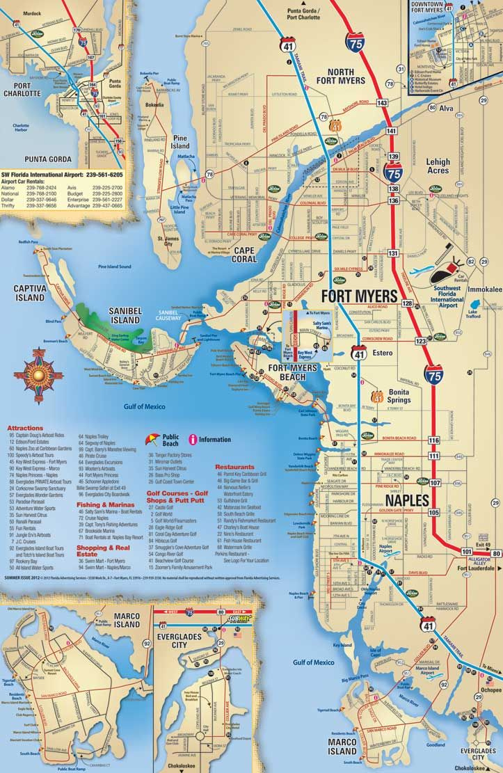Map Of Naples Florida And Surrounding Area Printable Maps