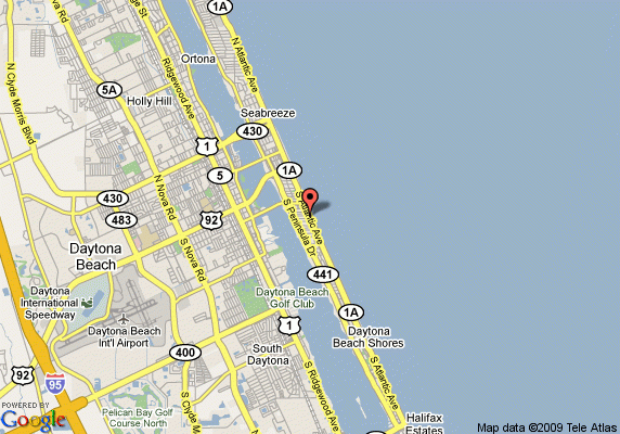 Map Of Nautilus Inn Daytona Beach
