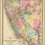 Map Of Nevada And California Barry Lawrence Ruderman Antique