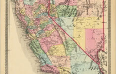 Map Of Nevada And California Barry Lawrence Ruderman Antique