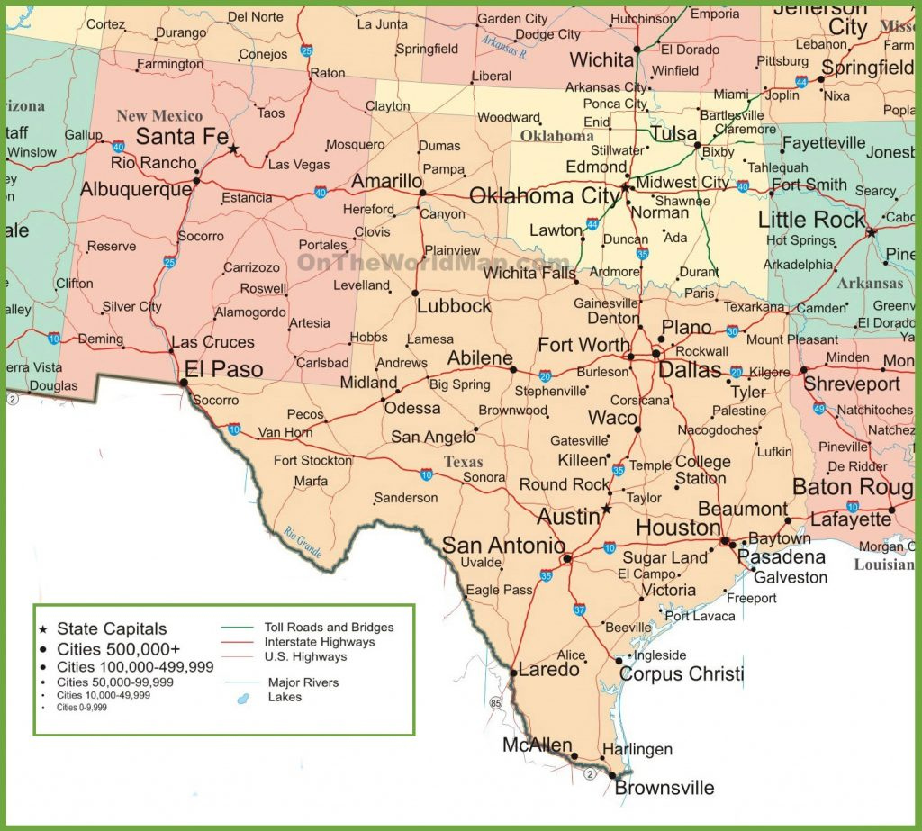 Map Of New Mexico Oklahoma And Texas Google Maps Texas Cities 