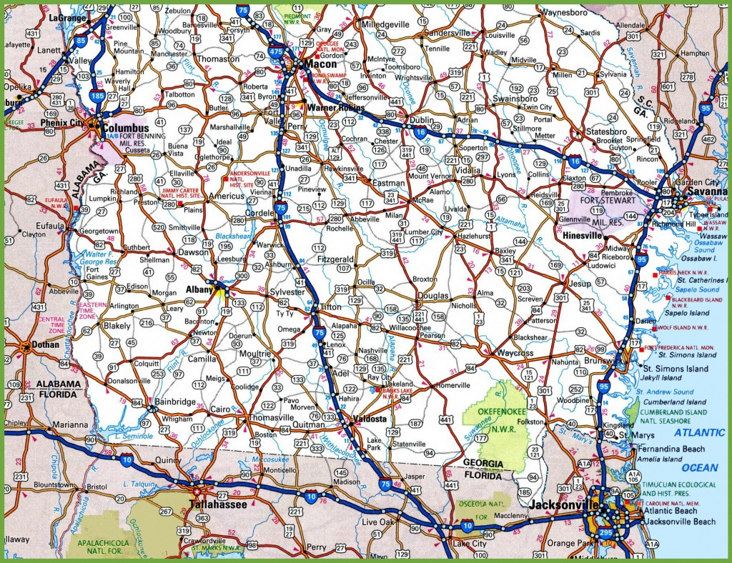 Map Of Northeast Florida And Southeast Georgia Printable Maps