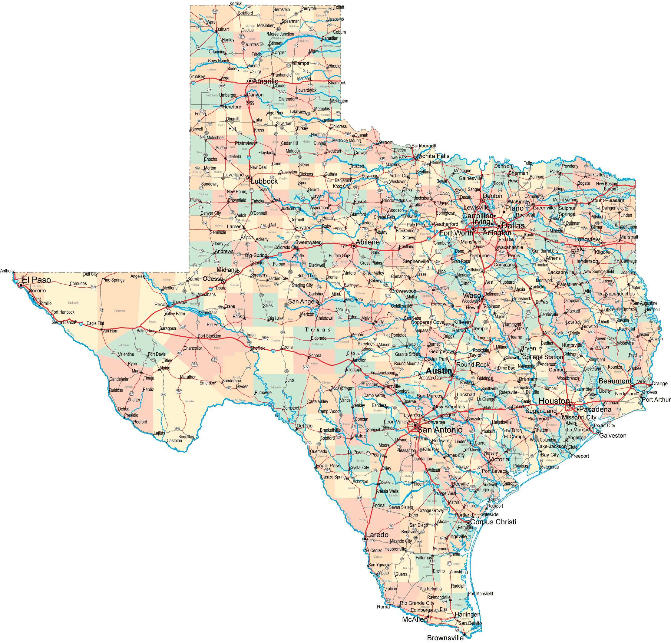 Map Of Northeast Texas Counties Printable Maps