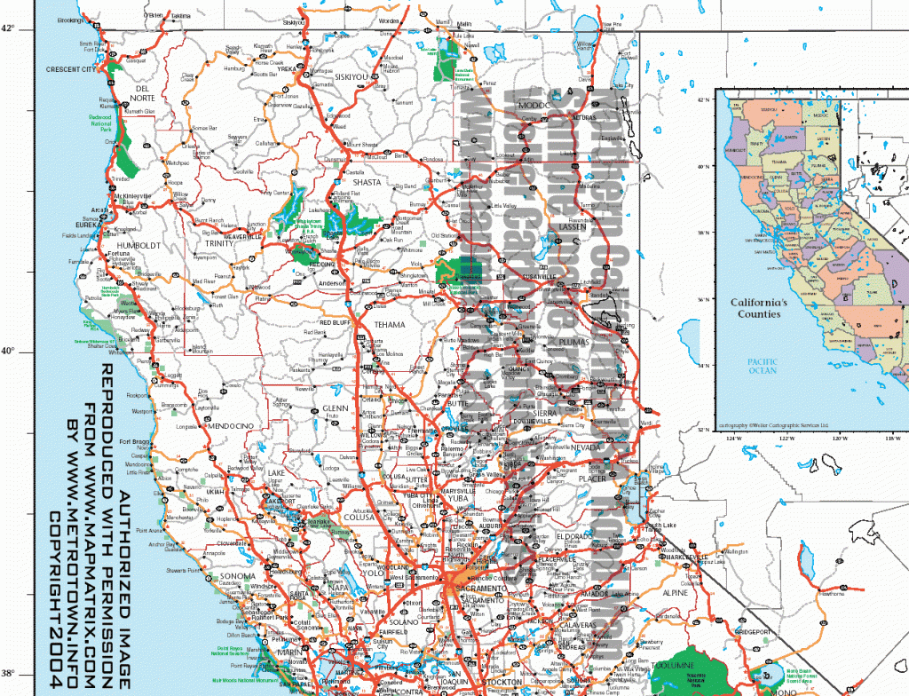 Map Of Northern California And Oregon Border Map Of Usa District 