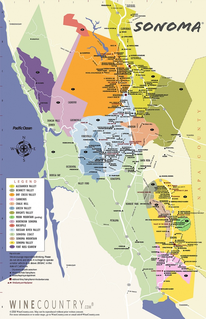 Map Of Northern California Wine Regions Printable Maps