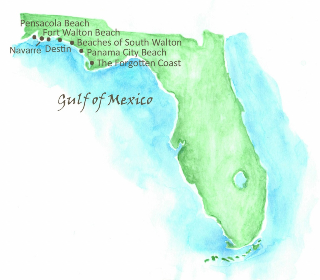 Map Of Northwest Florida Beaches Printable Maps