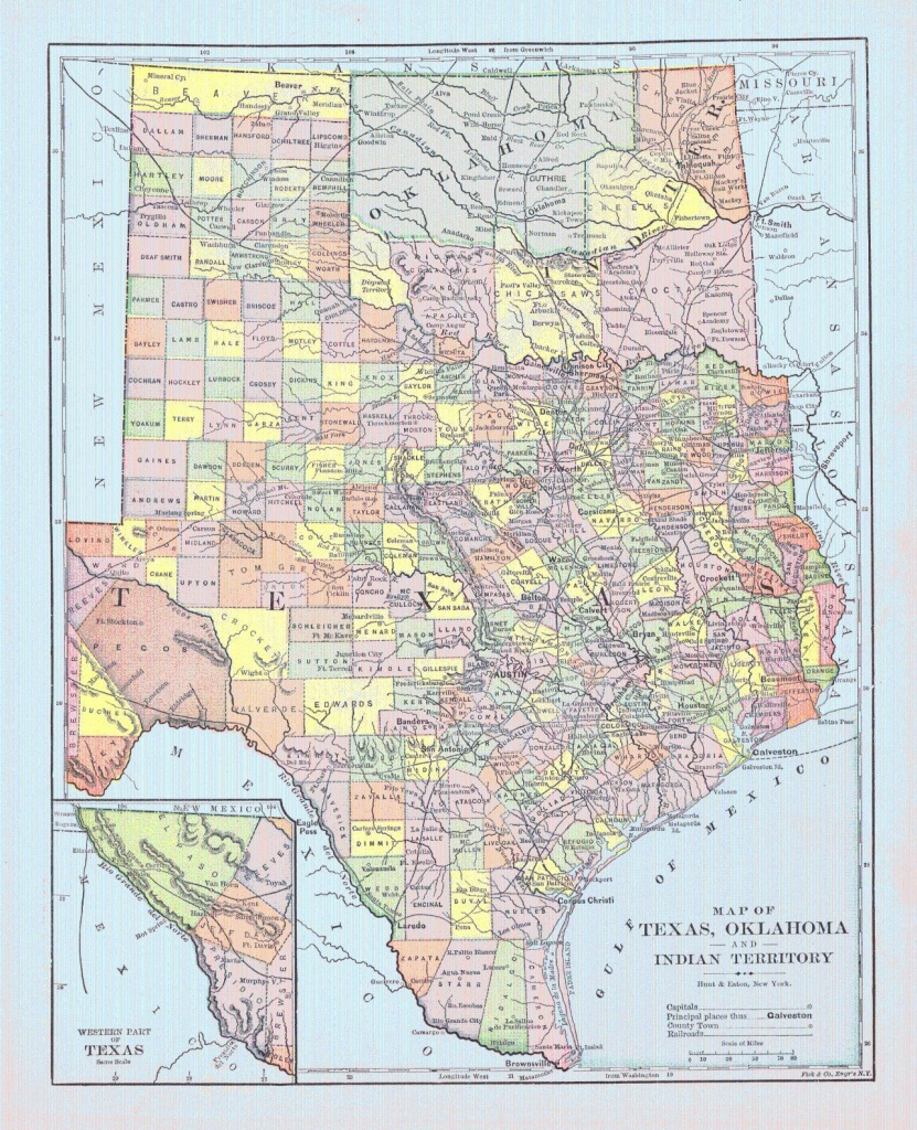 Map Of Oklahoma And Texas Together Printable Maps