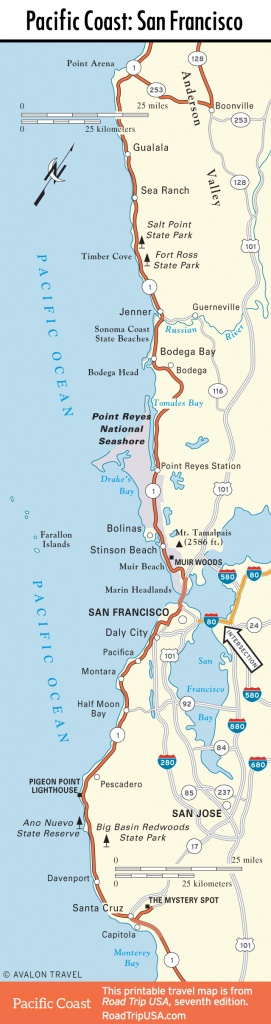 Map Of Oregon And California Coastline