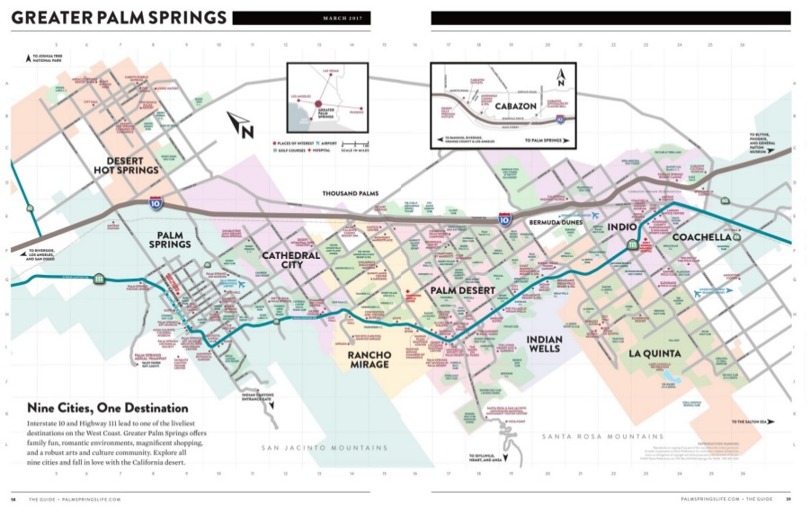 Map Of Palm Springs And Surrounding Cities Maping Resources