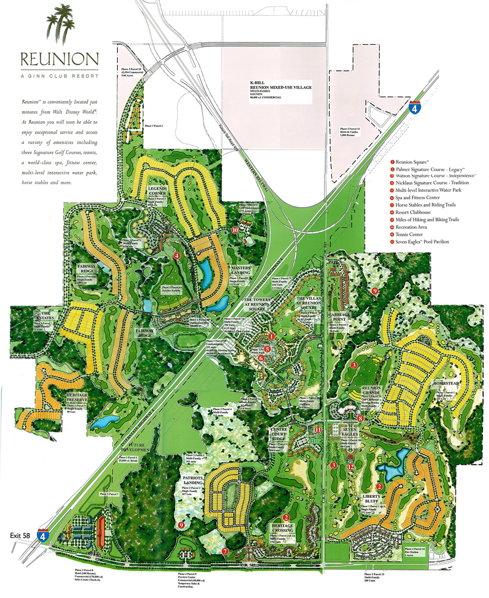 Map Of Reunion Resort Florida Printable Maps
