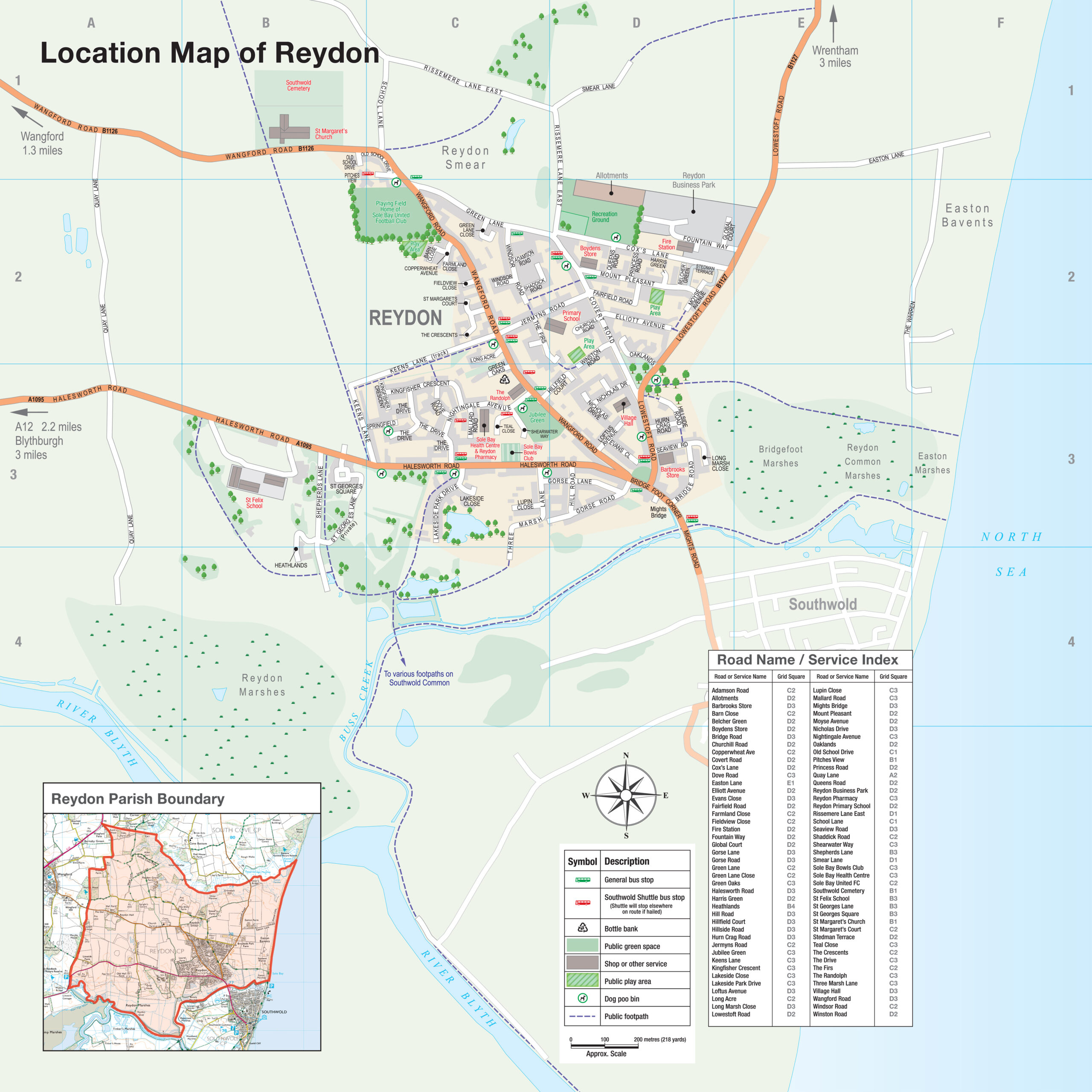 Map Of Reydon Reydon Village Website