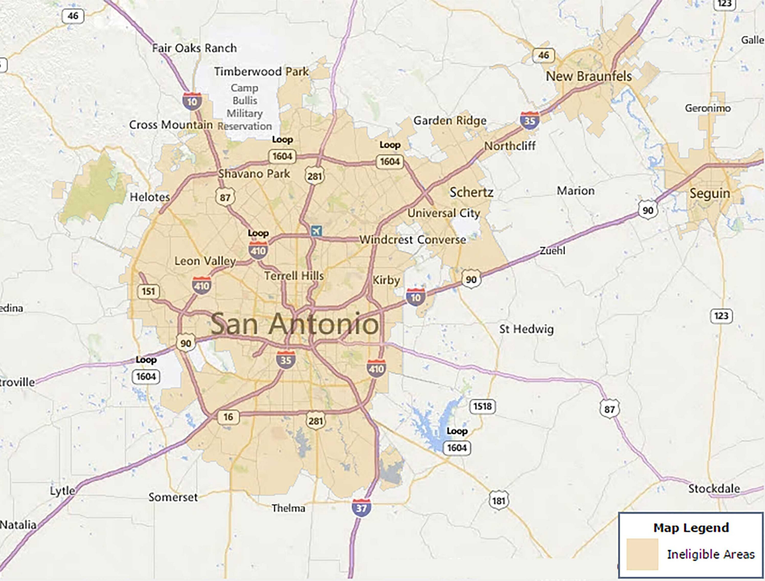 Map Of San Antonio State Map Of USA United States Maps