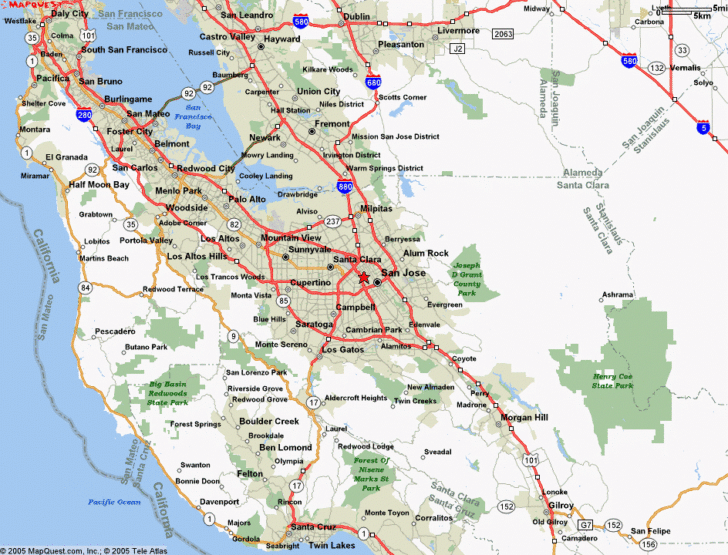 San Jose Area Map