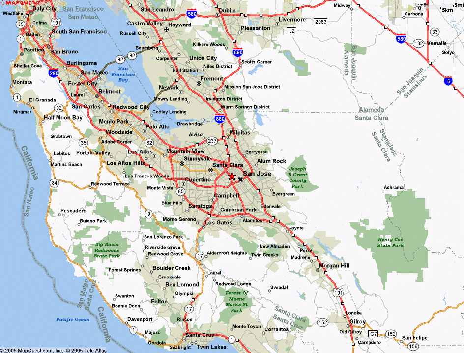 Map Of San Jose California TravelsMaps Com