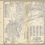 Map Of San Pedro Wilmington And The Los Angeles Harbor California
