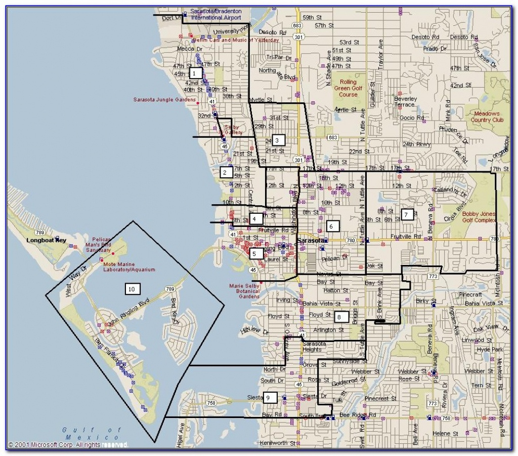 Map Of Sarasota Florida Area Free Printable Maps