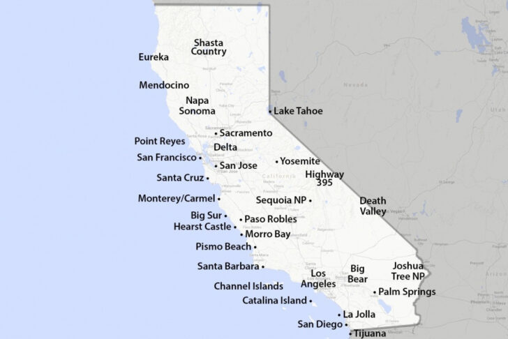 Map Of Southern California Coastline
