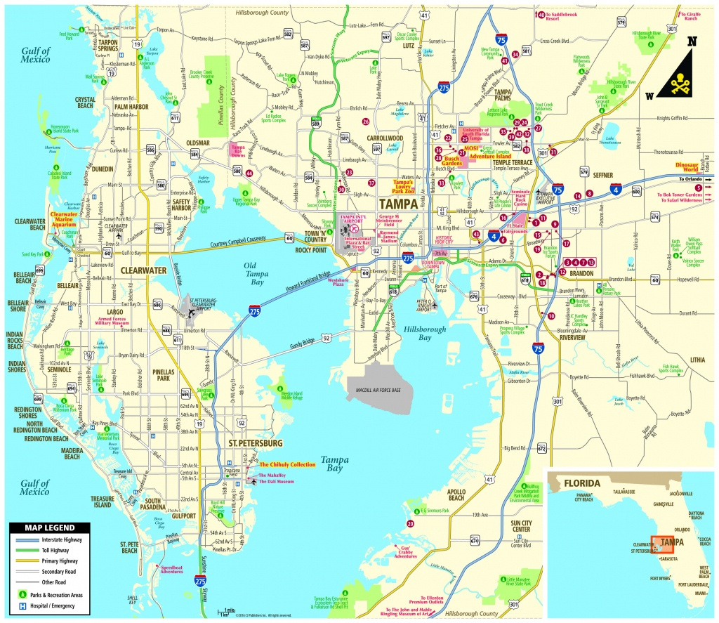 Map Of Tampa Florida And Surrounding Area Printable Maps