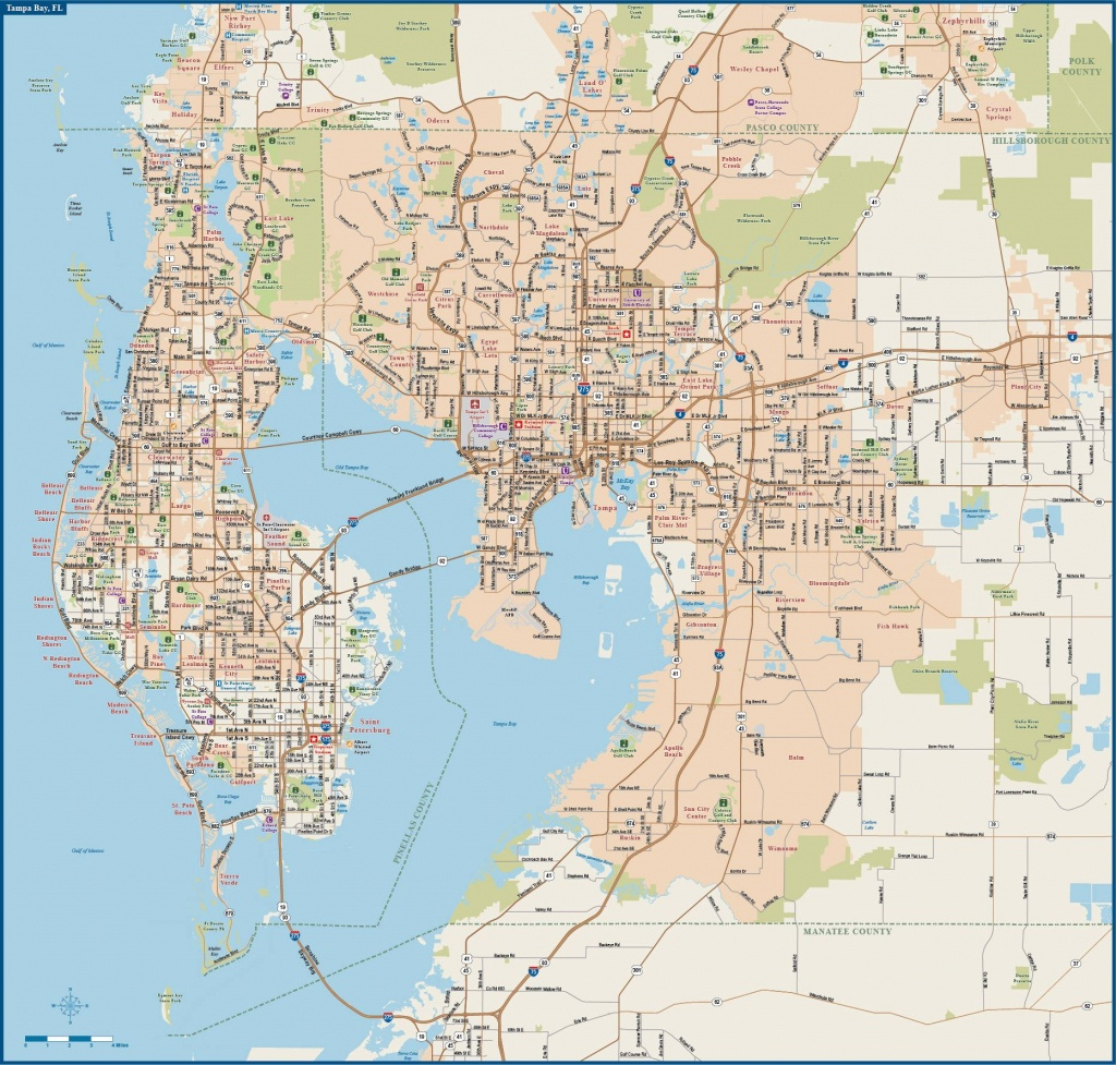 Map Of Tampa Florida And Surrounding Area Printable Maps