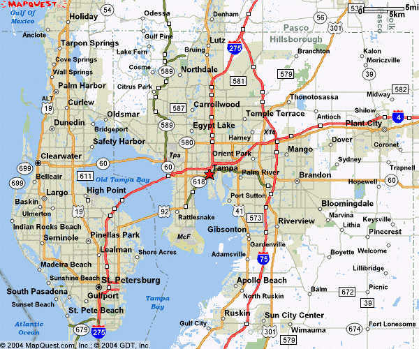 Map Of Tampa Florida TravelsMaps Com