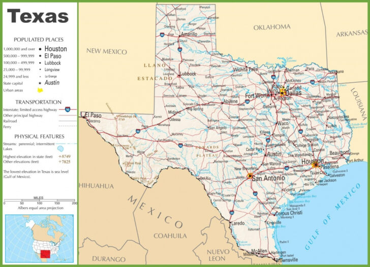 Map Of Texas Highways And Interstates