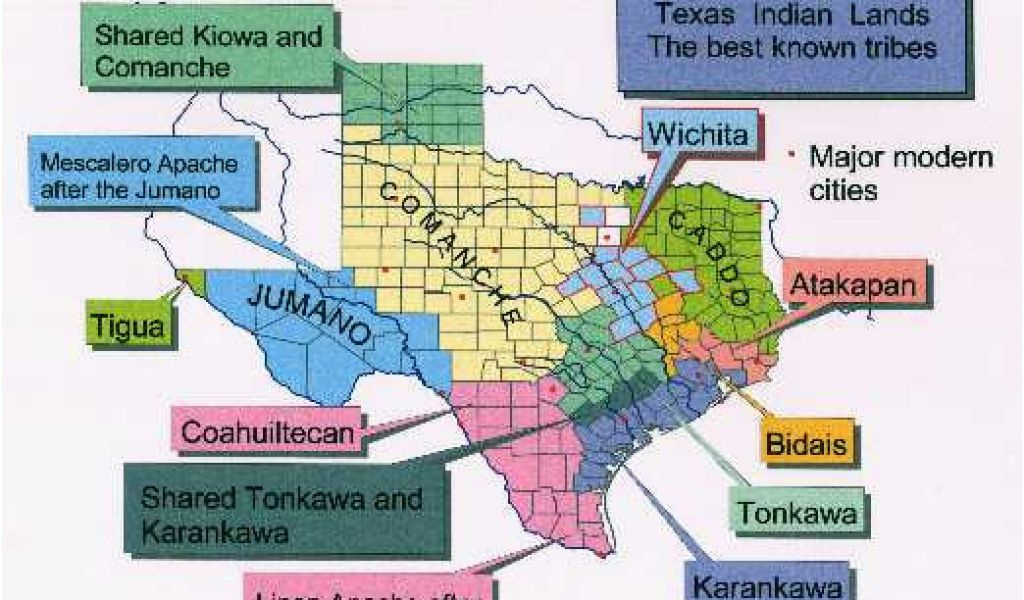 Map Of Texas Indian Tribes