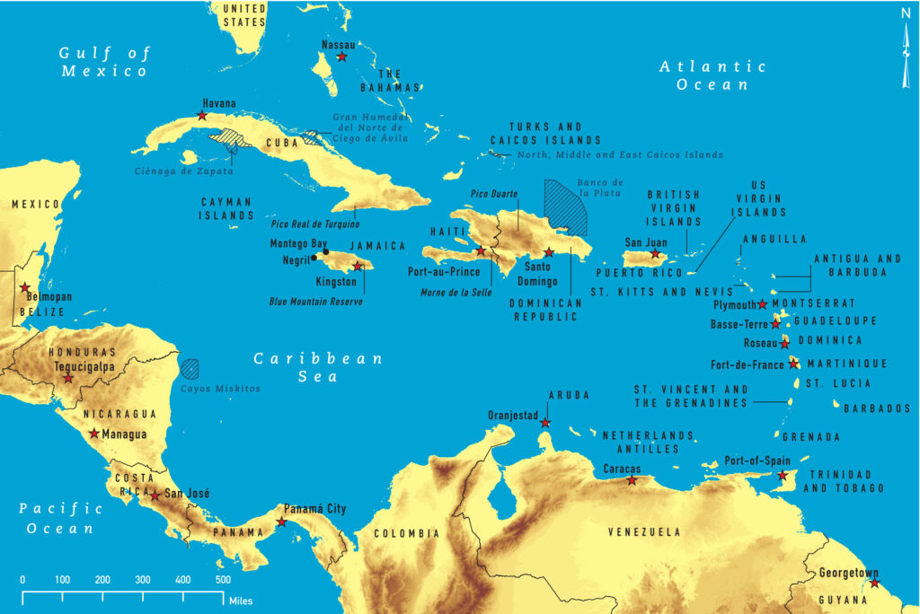 Map Of The Caribbean 2011 | Wells Printable Map