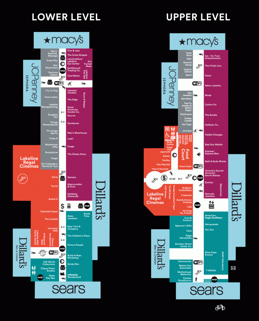 Map Of The Parks Mall In Arlington Texas Printable Maps