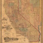 Map Of The States Of California And Nevada Carefully Compiled From The