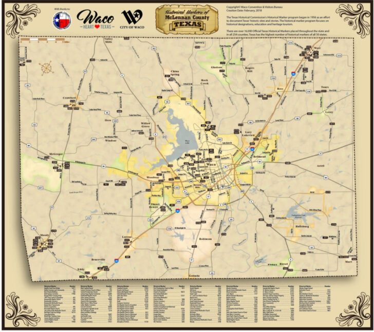 Map Of Waco Texas And Surrounding Area Printable Maps Wells Printable Map