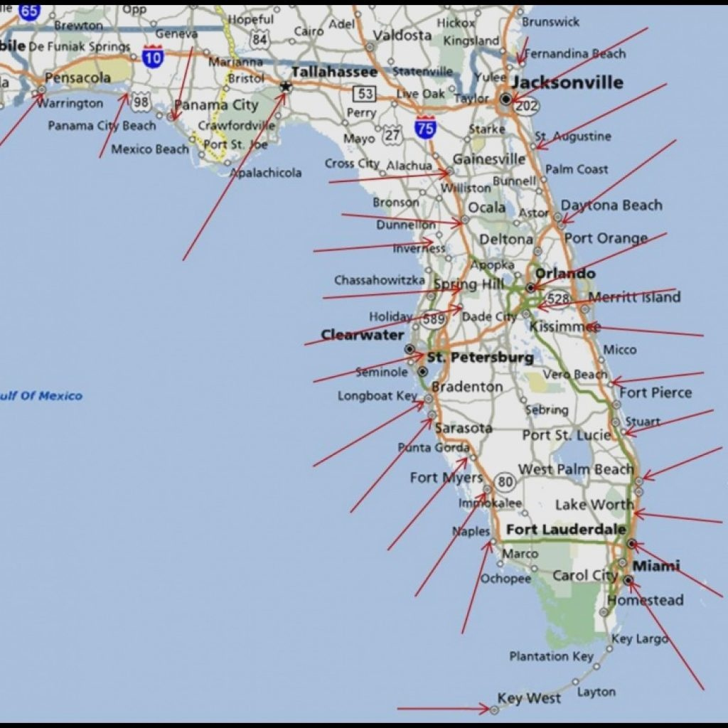 map of florida west coast cities and towns