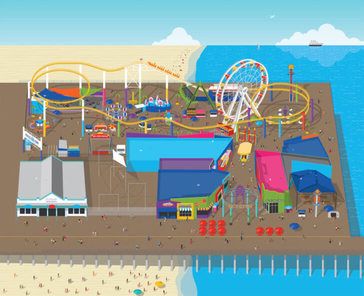 California Theme Parks Pacific Park Map