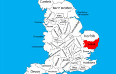 Map Suffolk In East England United Kingdom Vector Image