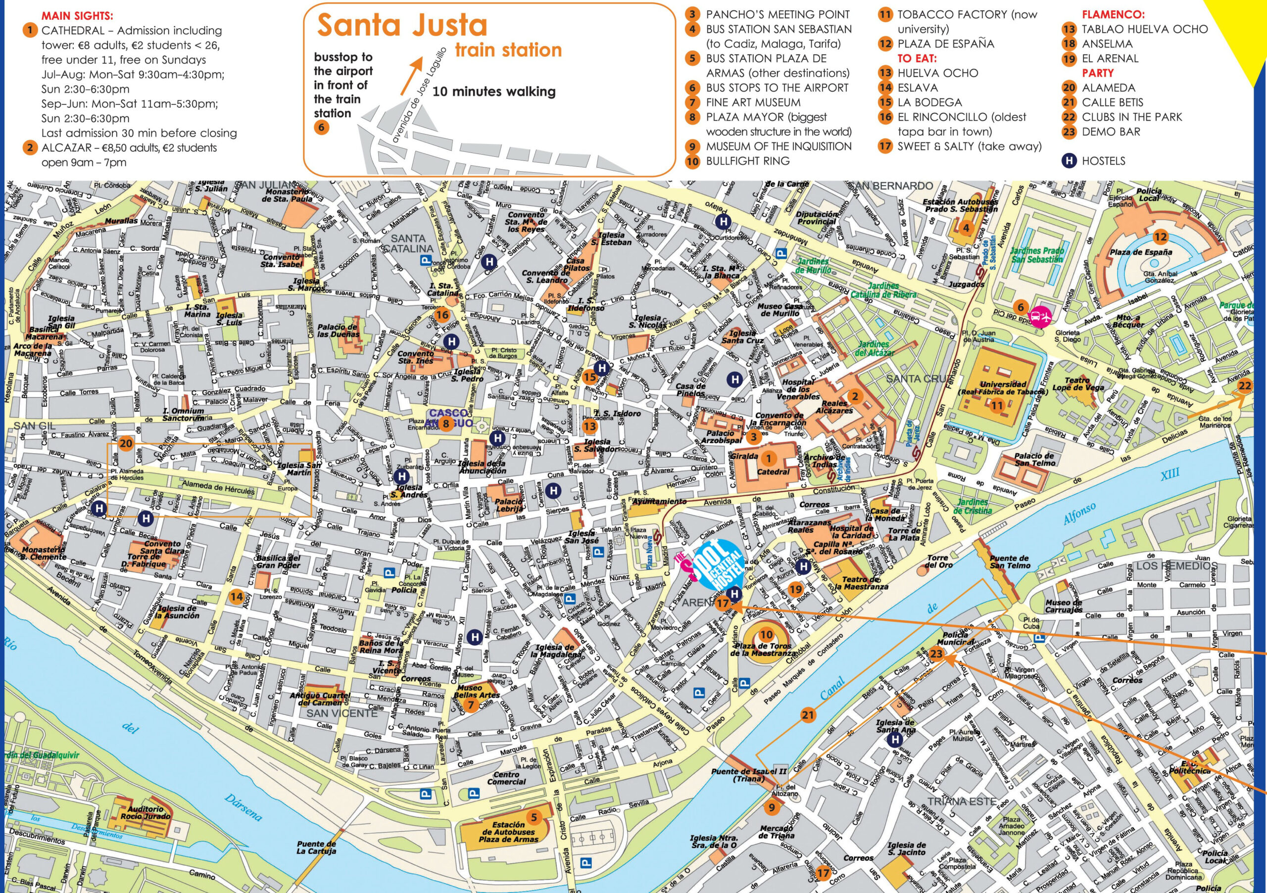 Mapa Tur stico De Sevilla Mapa Turistico