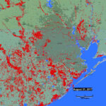 Mapped Flooding In The Gulf Coast Via Satellite The Kinder Conroe