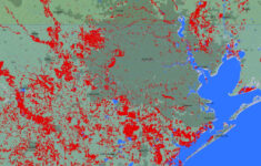 mapped flooding in the gulf coast via satellite the kinder conroe Mapped Flooding In The Gulf Coast Via Satellite The Kinder Conroe