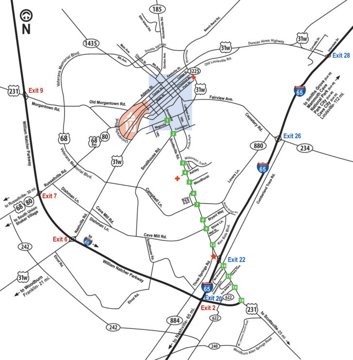 Printable Map Of Bowling Green Ky