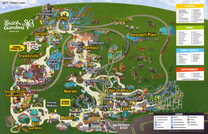 Maps BGT History Busch Gardens Tampa History | Wells Printable Map