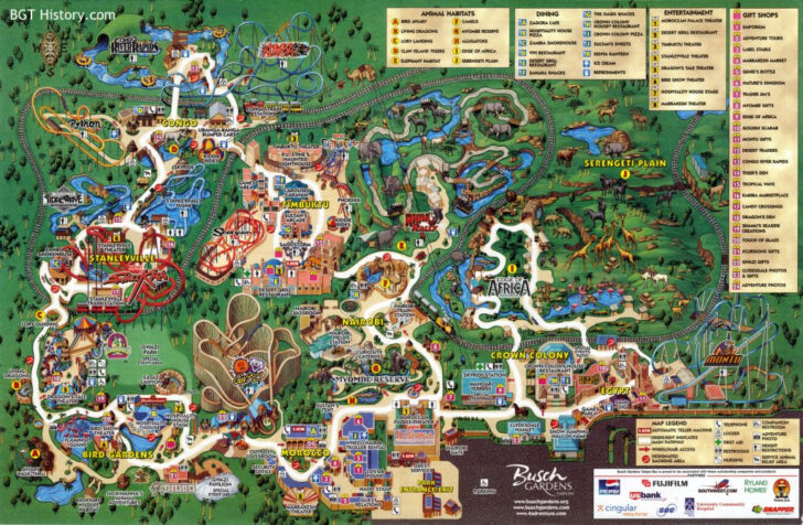 Bush Gardens Orlando Map Printable